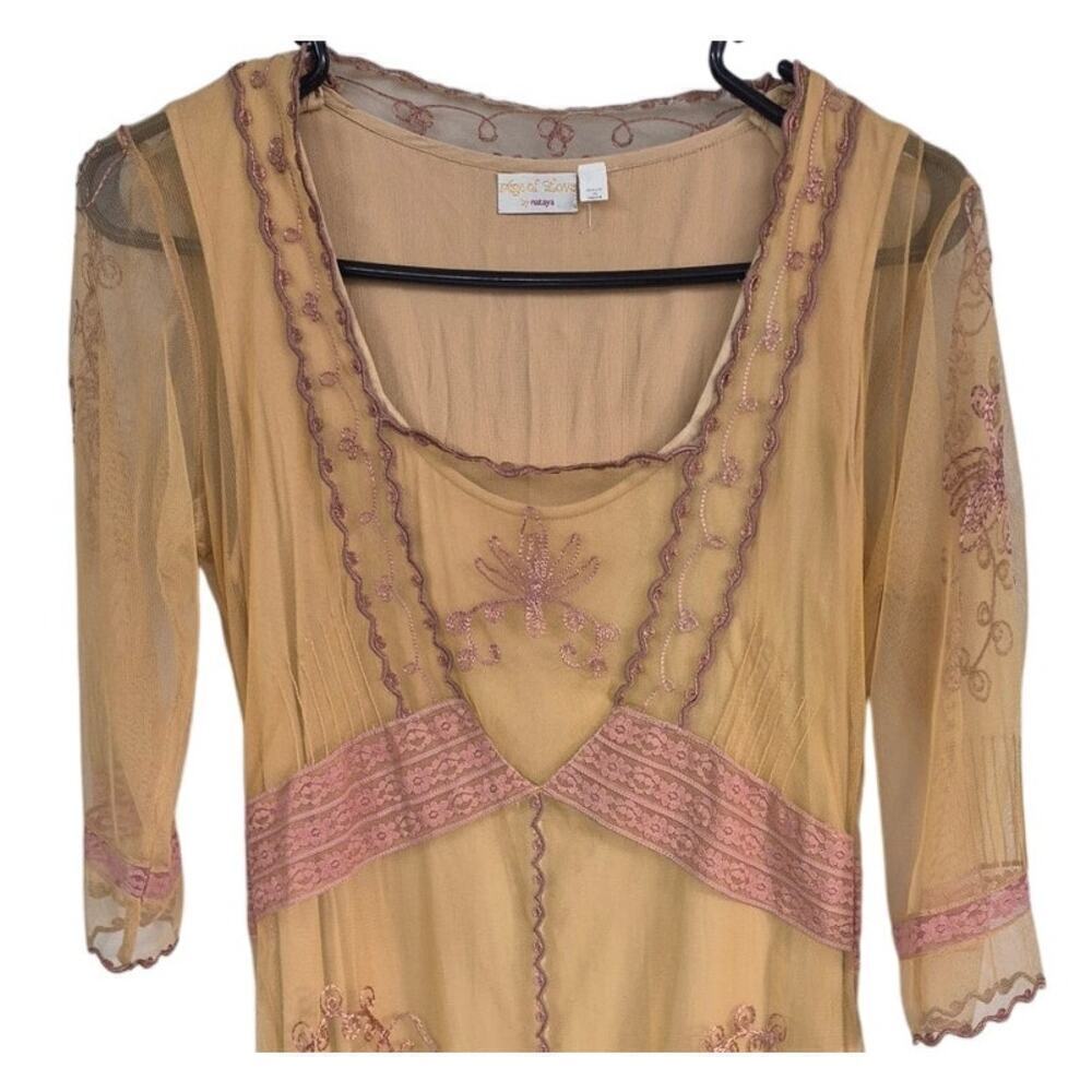 Age of Love Nataya Dress Messy Coquette Boho Feminine Romantic Titanic Look Sz S - Picture 2 of 6
